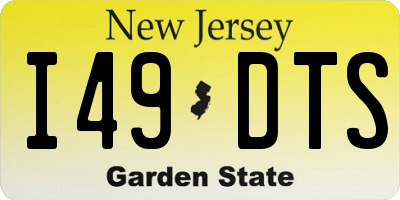 NJ license plate I49DTS