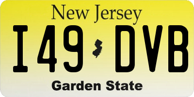 NJ license plate I49DVB