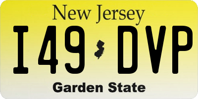 NJ license plate I49DVP
