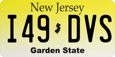 NJ license plate I49DVS