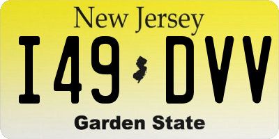 NJ license plate I49DVV