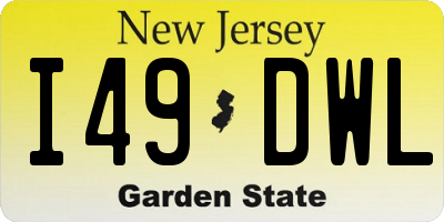 NJ license plate I49DWL