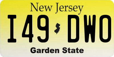 NJ license plate I49DWO