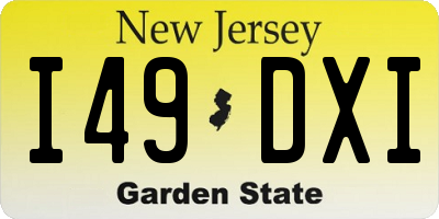 NJ license plate I49DXI