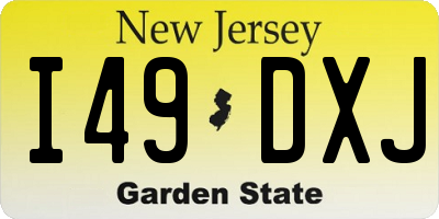NJ license plate I49DXJ