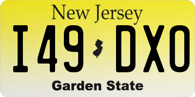 NJ license plate I49DXO