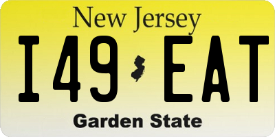 NJ license plate I49EAT