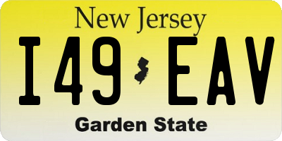 NJ license plate I49EAV