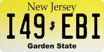 NJ license plate I49EBI