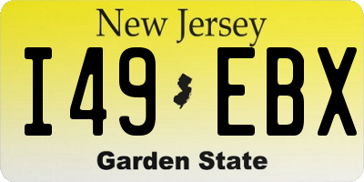 NJ license plate I49EBX