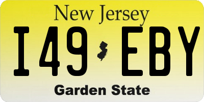 NJ license plate I49EBY