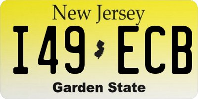 NJ license plate I49ECB