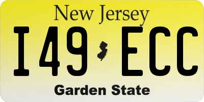 NJ license plate I49ECC