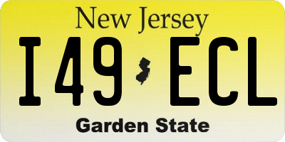 NJ license plate I49ECL