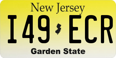 NJ license plate I49ECR