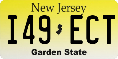 NJ license plate I49ECT