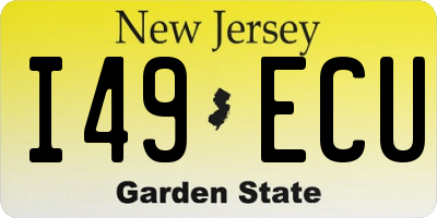 NJ license plate I49ECU
