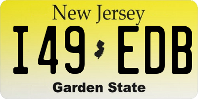 NJ license plate I49EDB