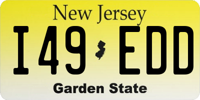 NJ license plate I49EDD