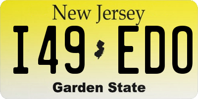 NJ license plate I49EDO