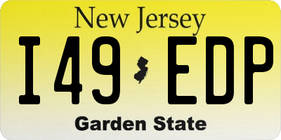 NJ license plate I49EDP
