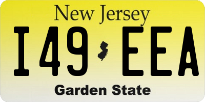 NJ license plate I49EEA