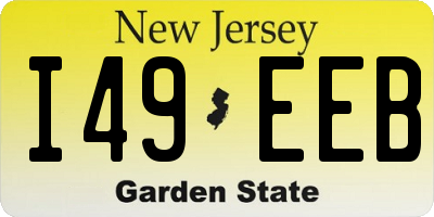 NJ license plate I49EEB