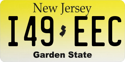 NJ license plate I49EEC