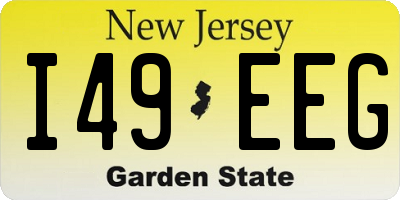 NJ license plate I49EEG