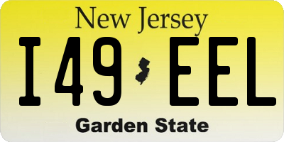 NJ license plate I49EEL