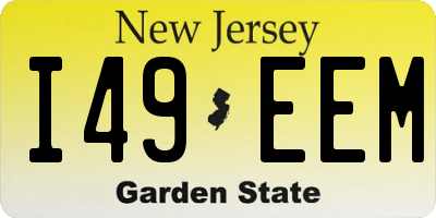 NJ license plate I49EEM