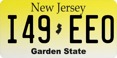 NJ license plate I49EEO