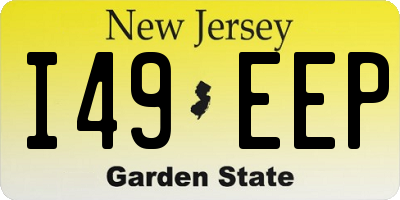 NJ license plate I49EEP