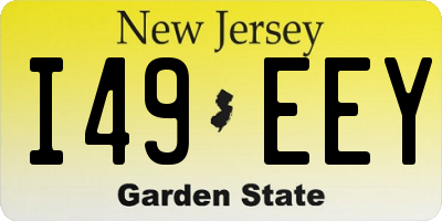 NJ license plate I49EEY