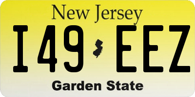 NJ license plate I49EEZ