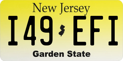 NJ license plate I49EFI