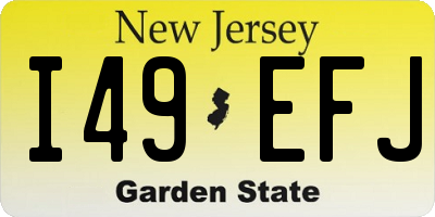 NJ license plate I49EFJ