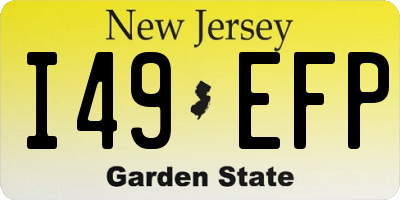 NJ license plate I49EFP