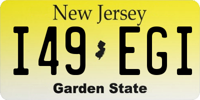 NJ license plate I49EGI