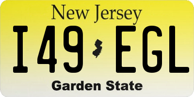 NJ license plate I49EGL