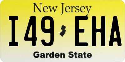 NJ license plate I49EHA