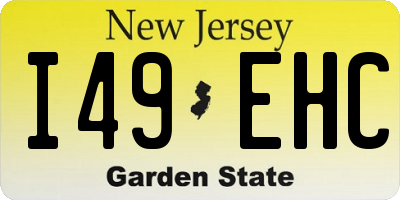 NJ license plate I49EHC