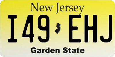 NJ license plate I49EHJ