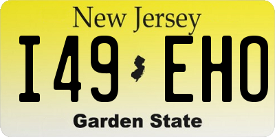 NJ license plate I49EHO