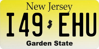 NJ license plate I49EHU