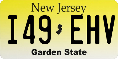 NJ license plate I49EHV