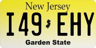 NJ license plate I49EHY