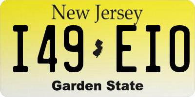NJ license plate I49EIO