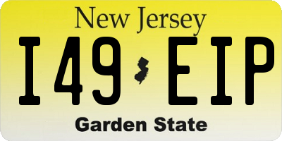 NJ license plate I49EIP