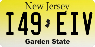 NJ license plate I49EIV